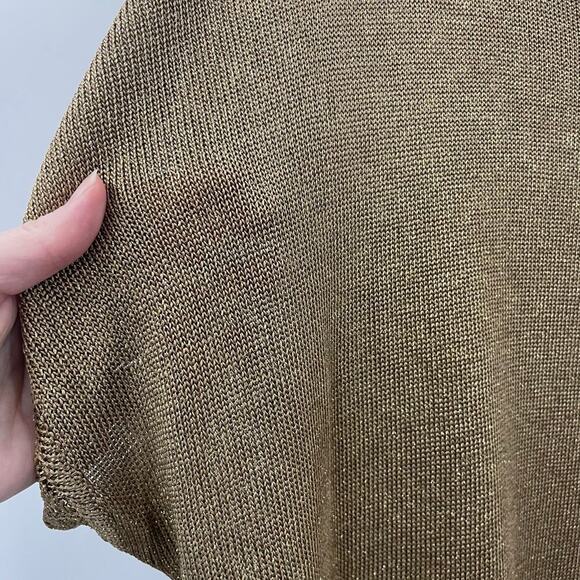 Attic And Barn M / L Metallic Shimmer Dress Short Sleeve Knit - Picture 6 of 8